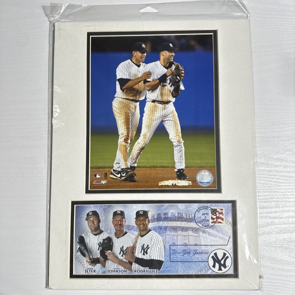 MLB New York Yankees A-Rod, Johnson, Jeter 2005 USPS Issue Team Stamp Poster
